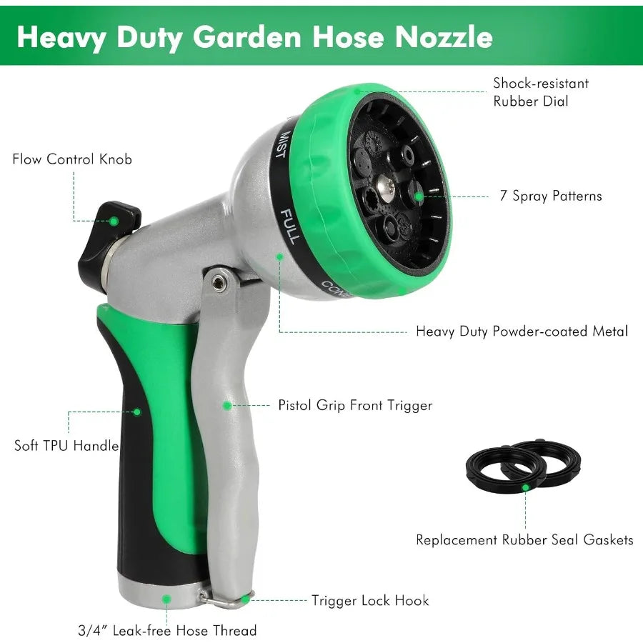 Garden Hose Nozzle Heavy Duty Metal Water