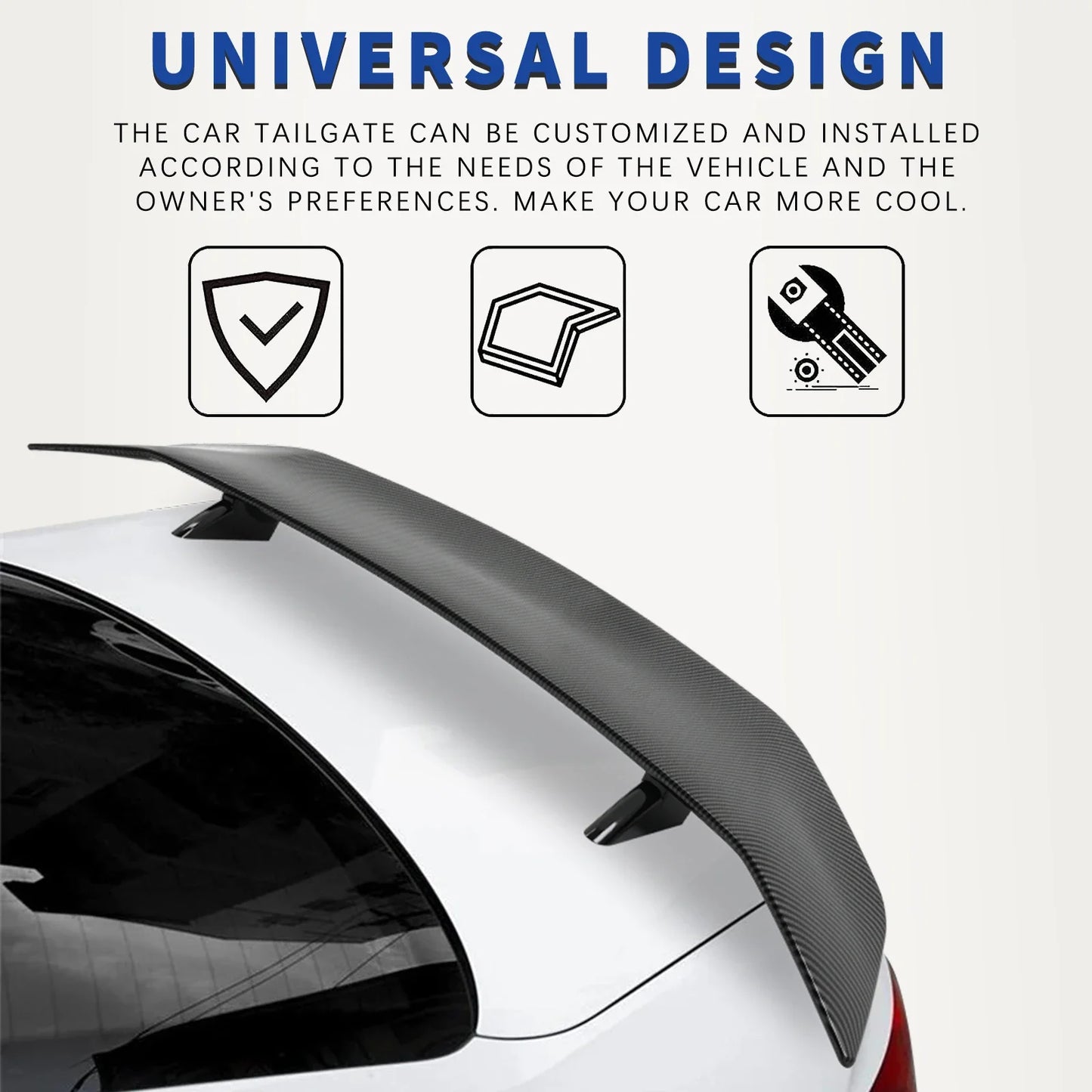 47" Universal Car Racing Rear Trunk Spoiler Sedan