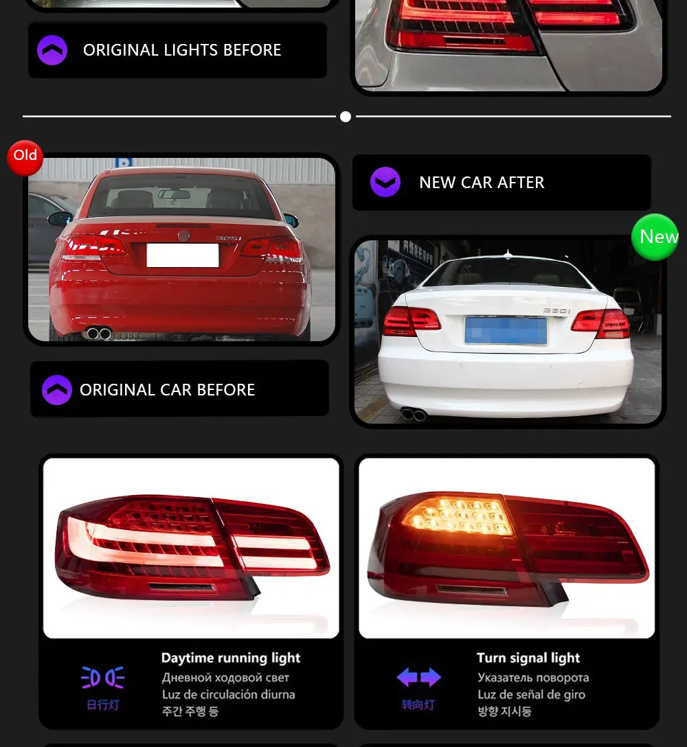 2006-2013 BMW M3 E92 Tail Light 330i 335i Lights LED