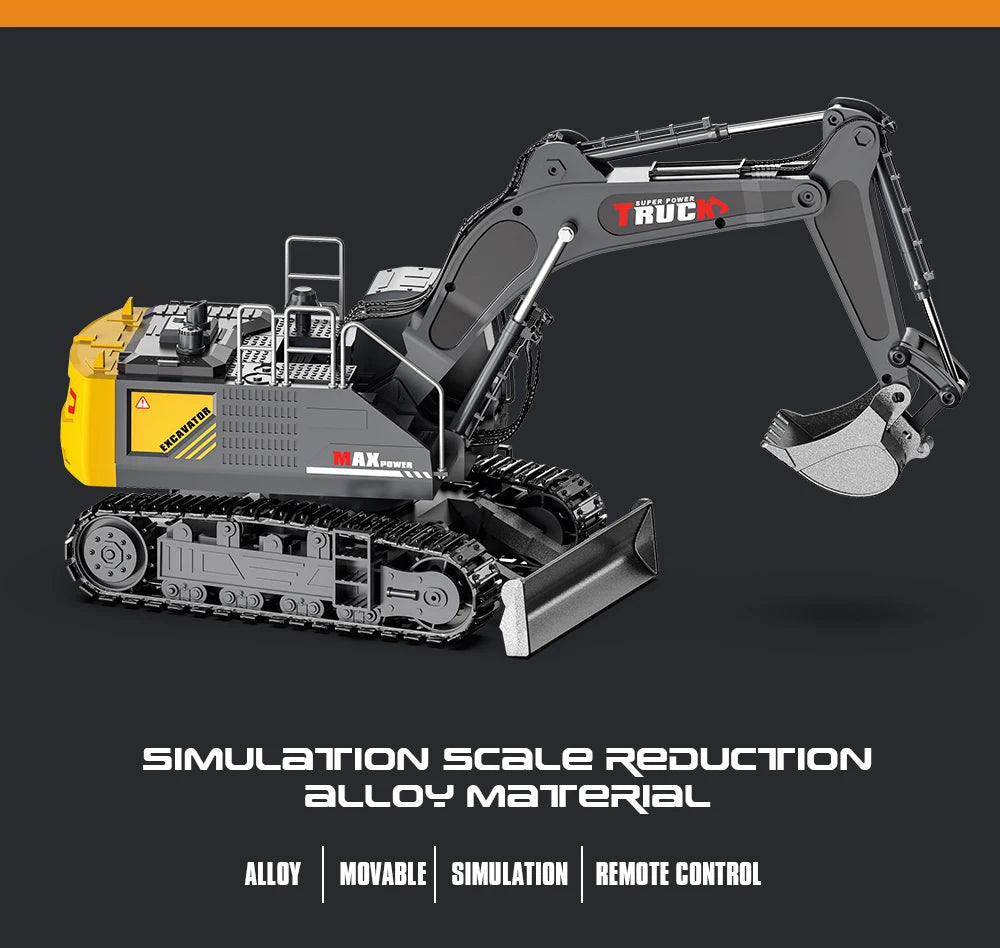 RC Spray Excavator Truck Simulation Sound Led