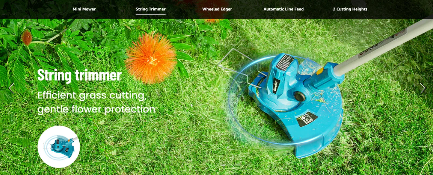 Seesii Electric String Trimmer Leaf Blower Combo