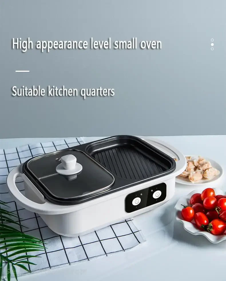 2 in 1 Electric Multi Cooker Shabu Pot and Griddle