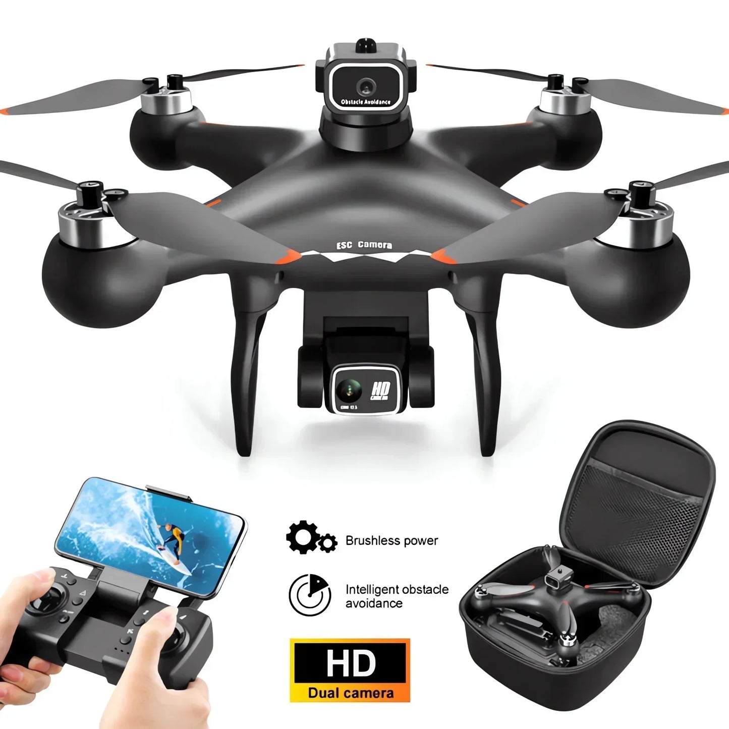 MAX Drone Professional 3 Batteries 8K Dual Camera Optica