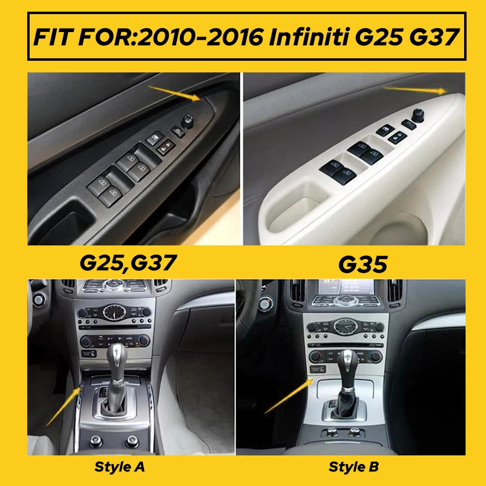1Set Black Carbon fiber Style Car Interior