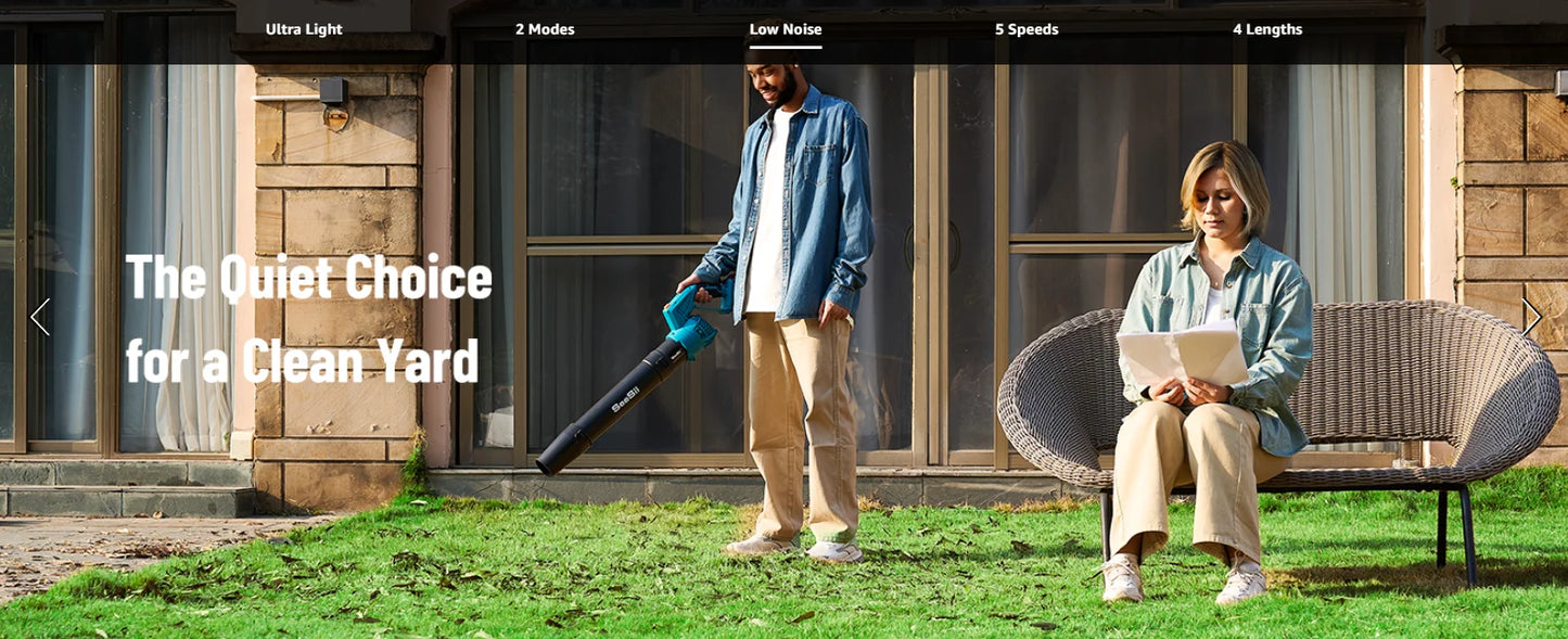 Seesii Electric String Trimmer Leaf Blower Combo