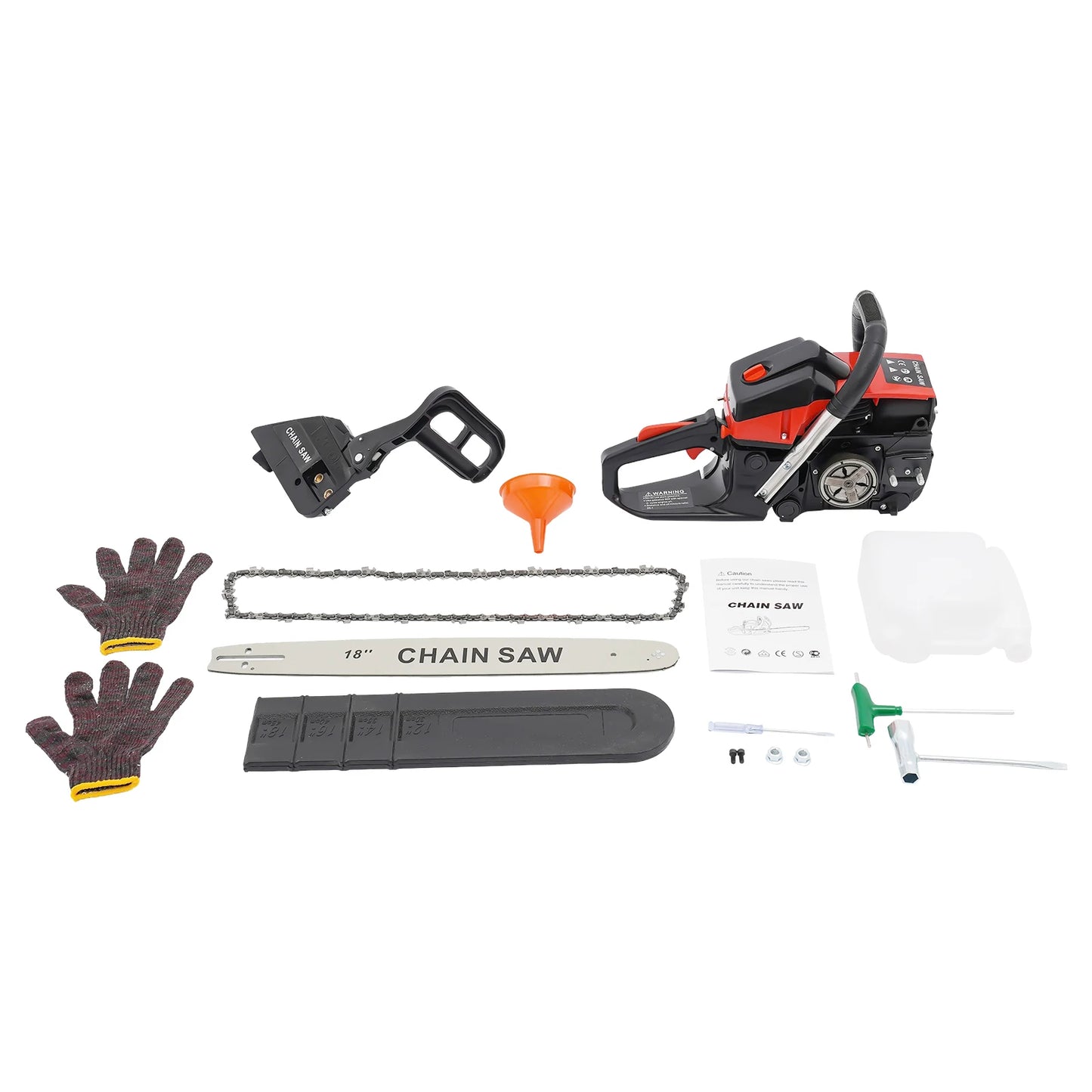 18 Inch Gasoline Chainsaw 58cc Handheld