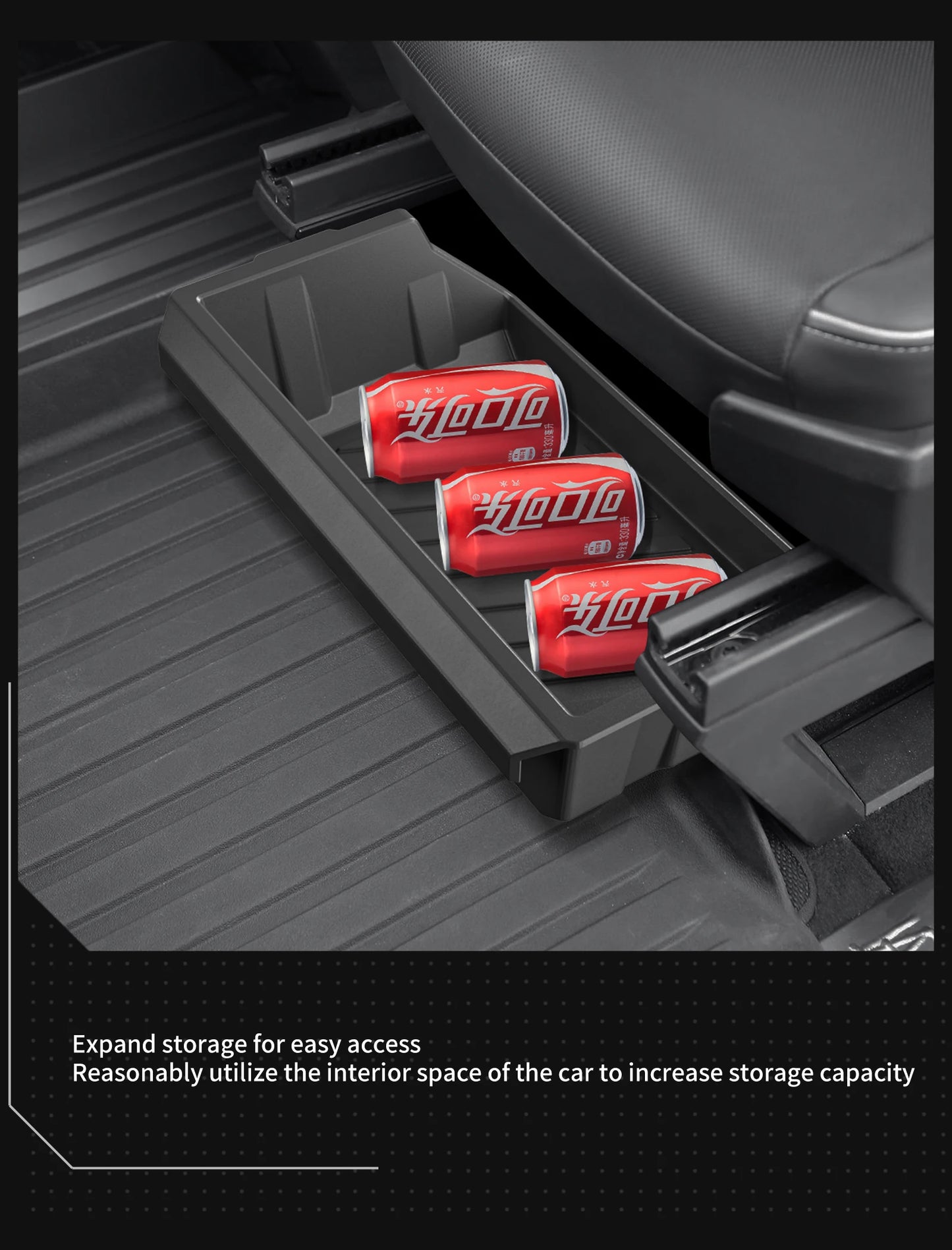 for Tesla Cybertruck Under Seat Storage Box