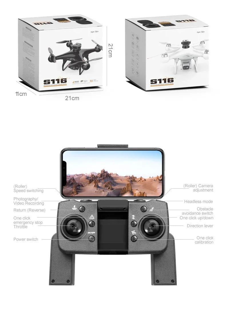 MAX Drone Professional 3 Batteries 8K Dual Camera Optica