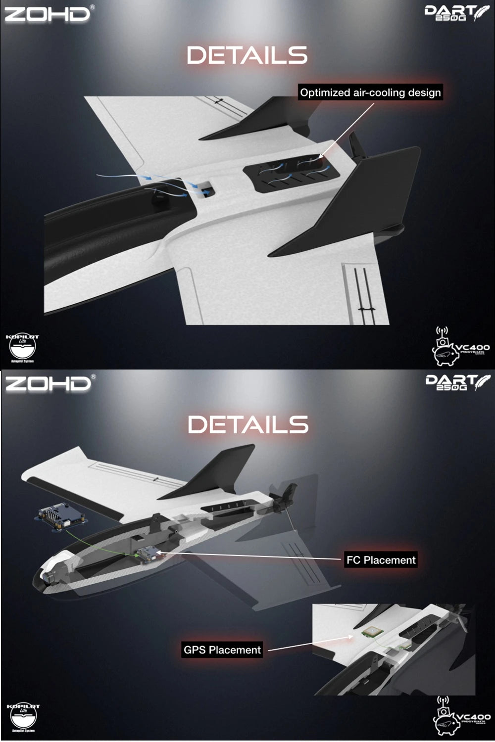 Sub-250 grams Sweep Forward Wing Airplane