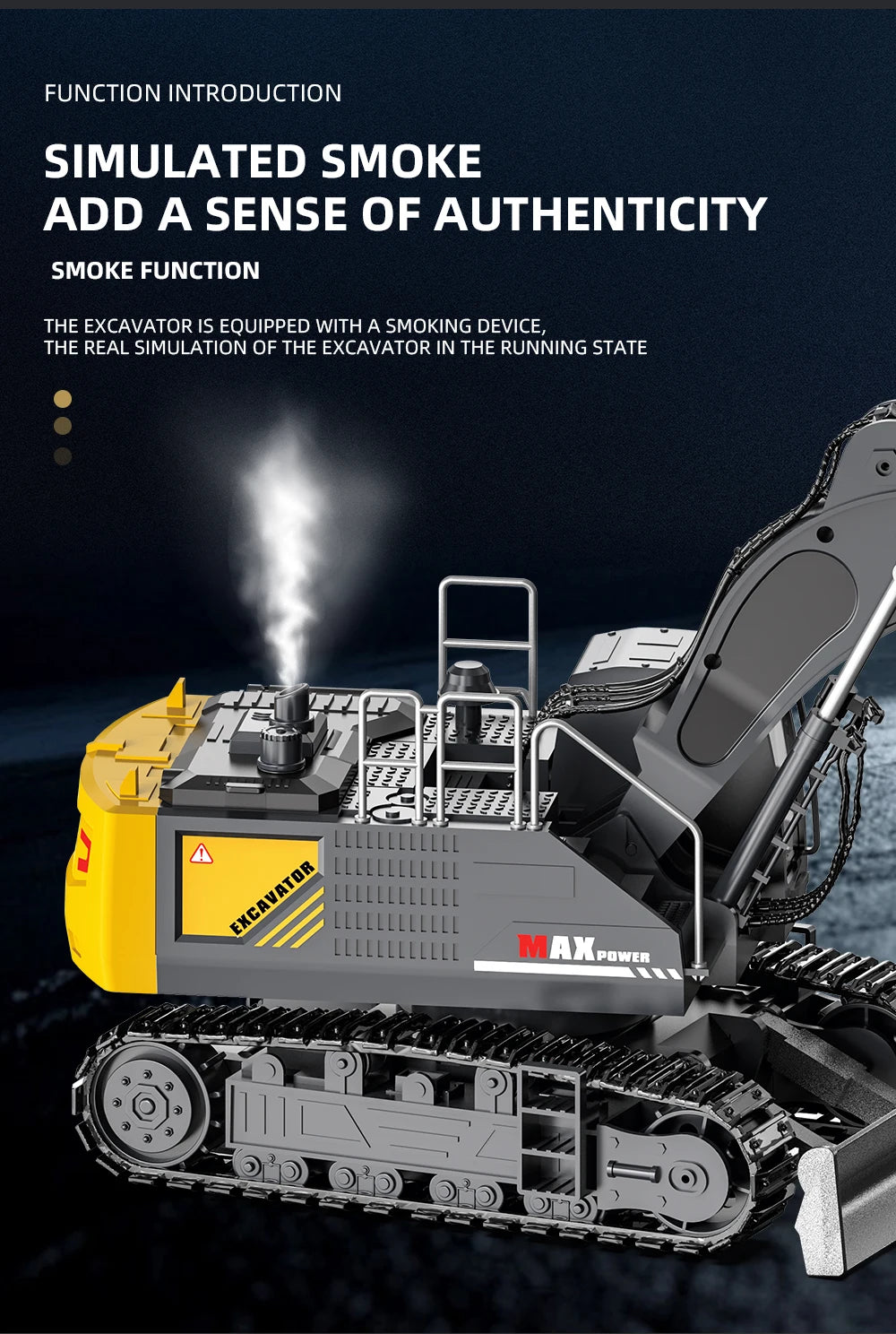 RC Spray Excavator Truck Simulation Sound Led