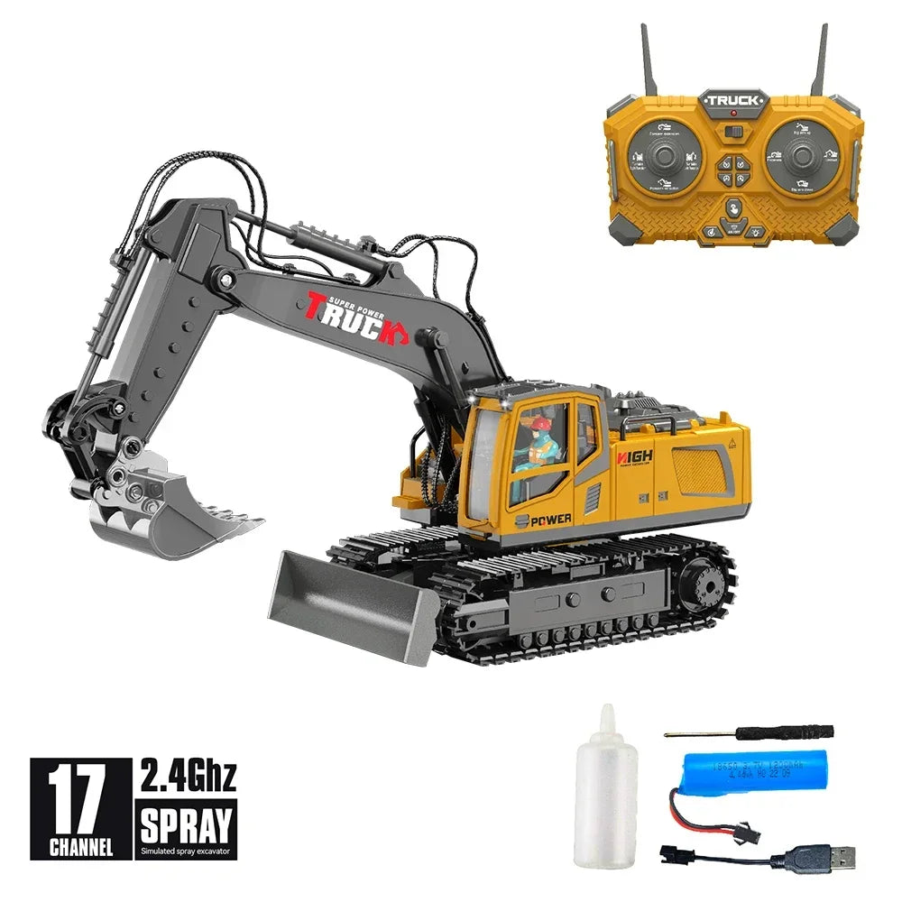 RC Spray Excavator Truck Simulation Sound Led