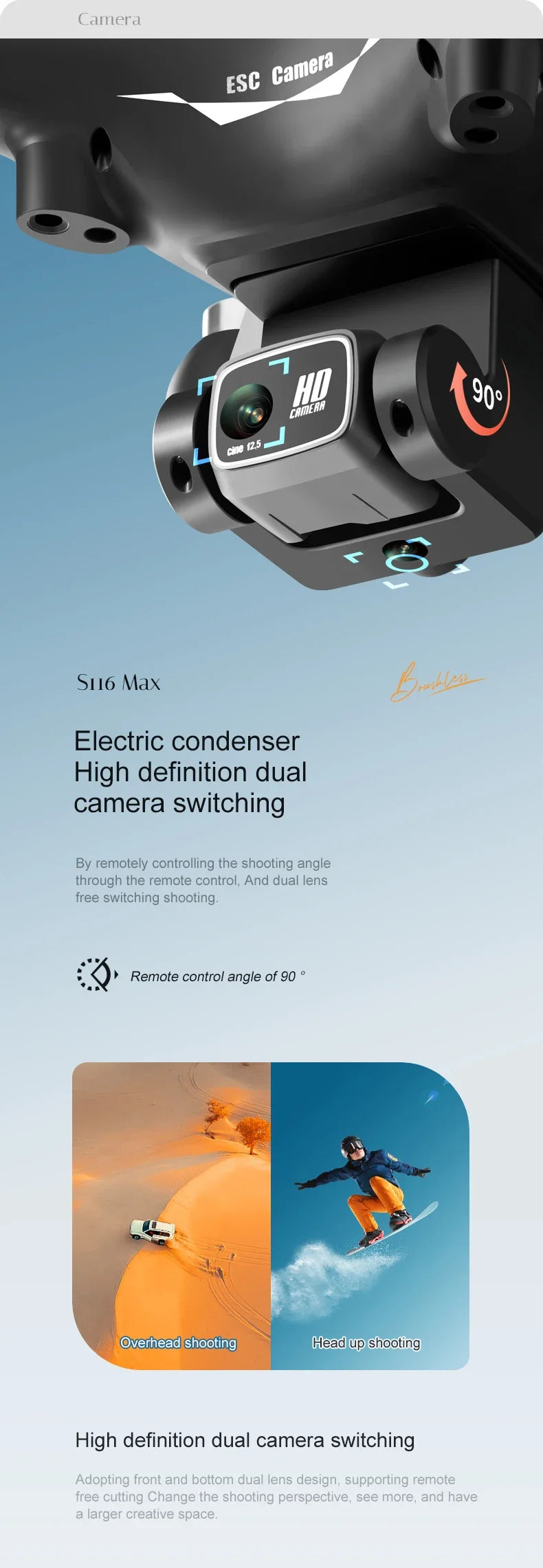 MAX Drone Professional 3 Batteries 8K Dual Camera Optica
