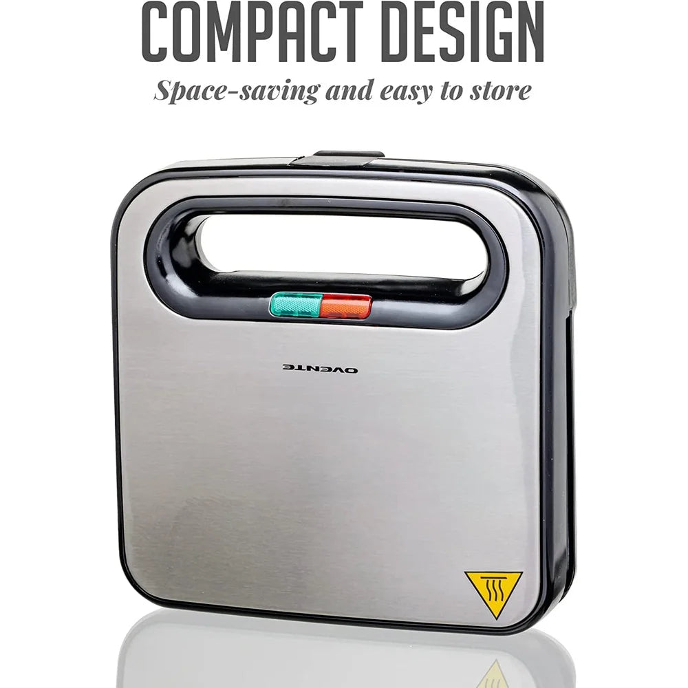 Electric Panini Press Grill Nonstick Plates