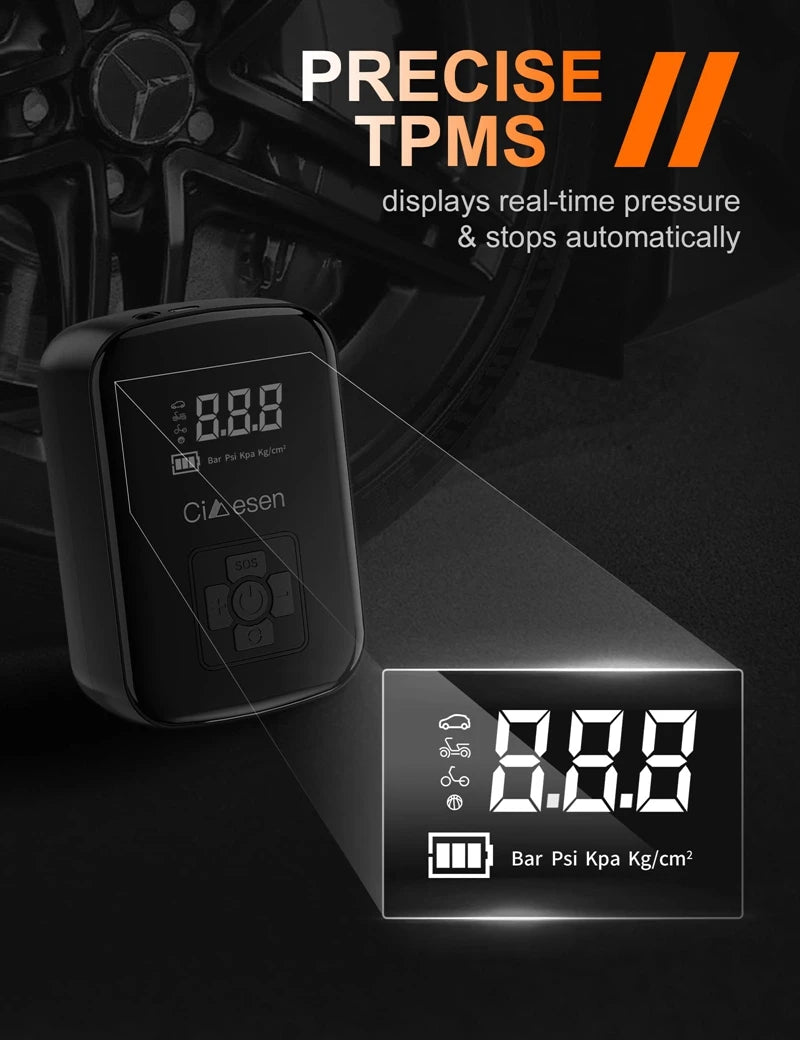 Car Wireless Air Pump 150PSI Portable Electric Tire I
