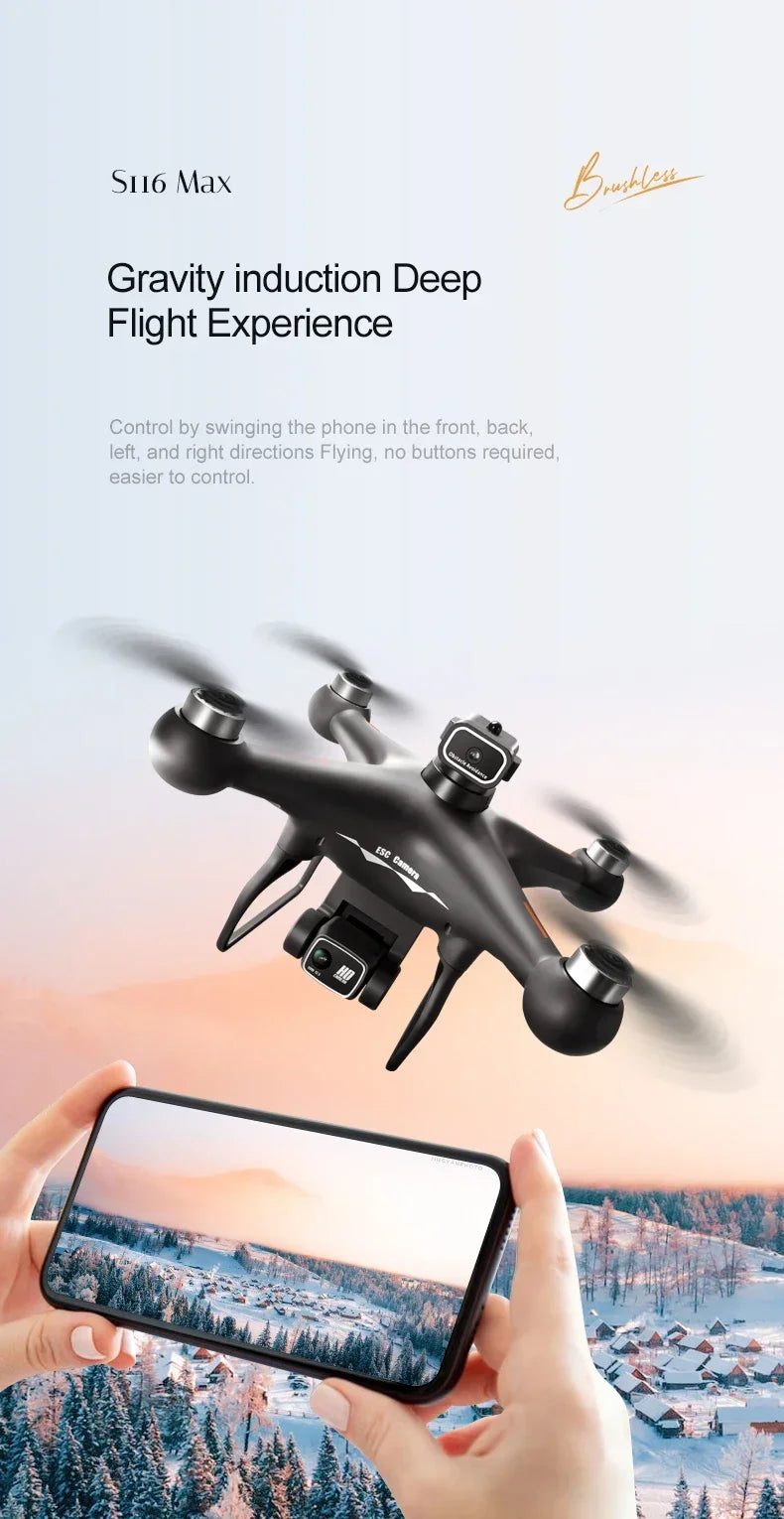 MAX Drone Professional 3 Batteries 8K Dual Camera Optica