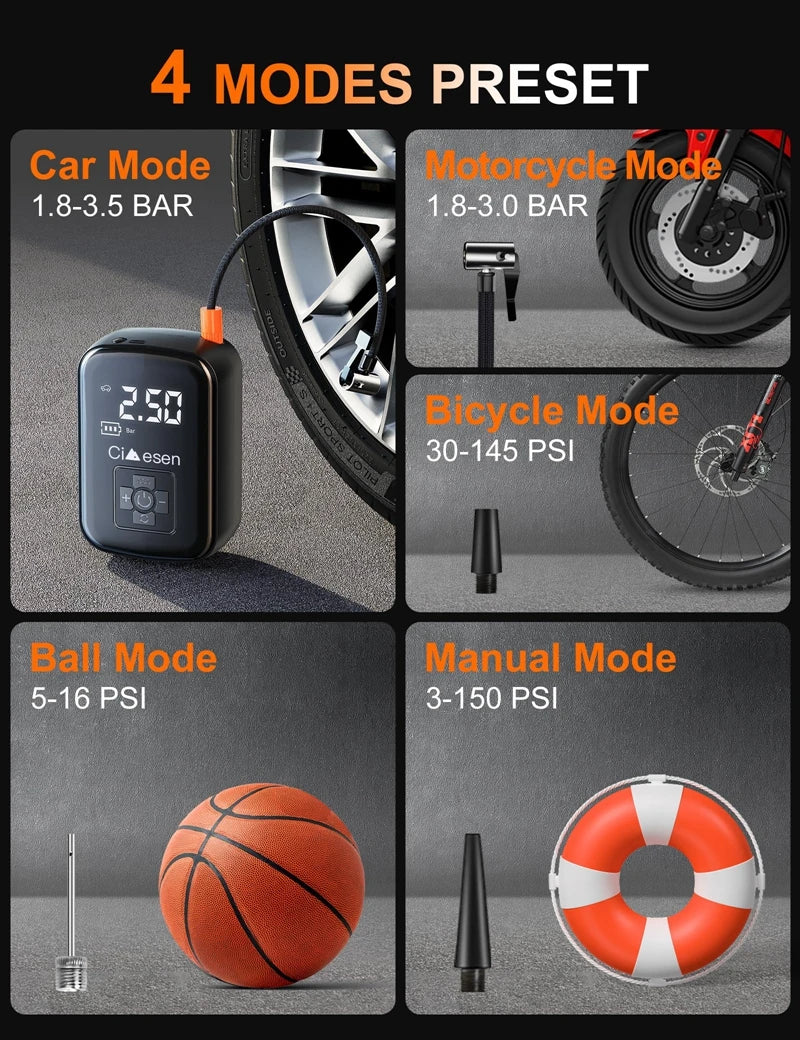Car Wireless Air Pump 150PSI Portable Electric Tire I