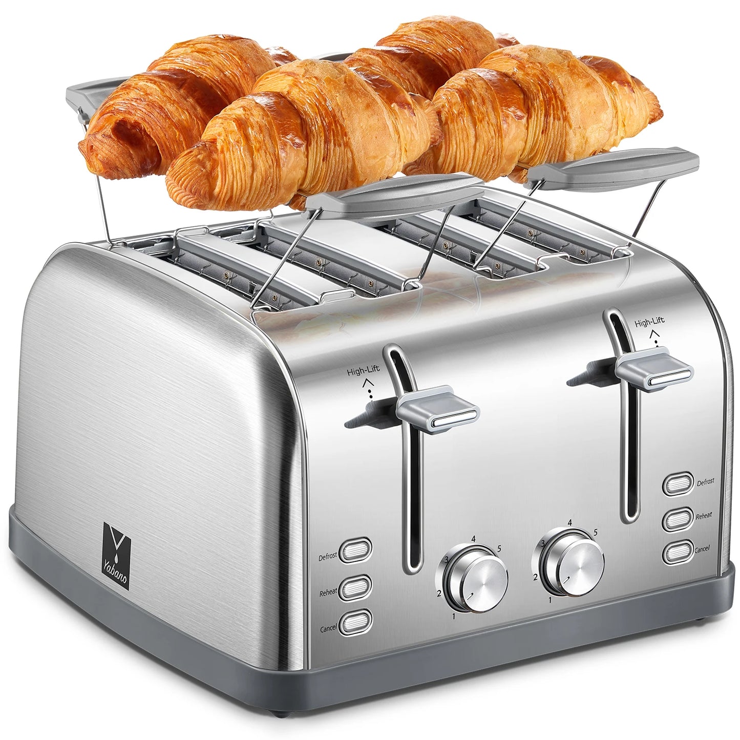Toaster 4 Slice, Extra Wide Slots, Stainless Steel
