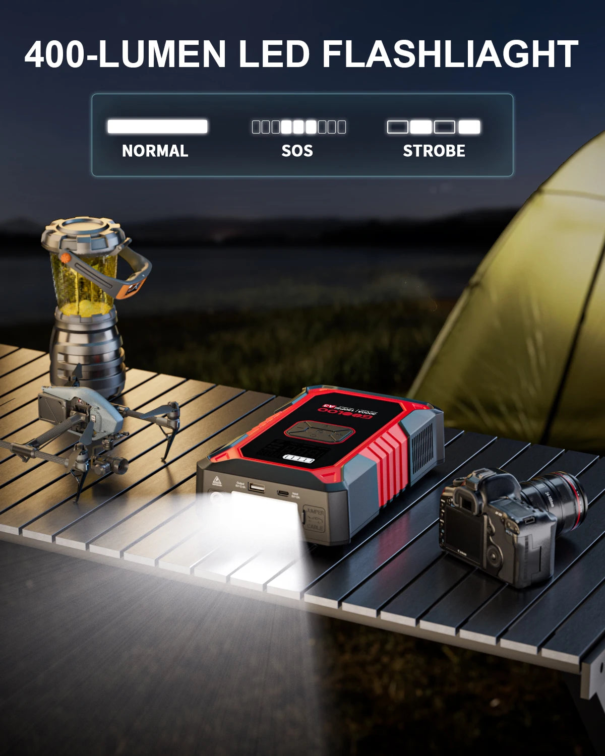 GOOLOO Jump Starter with Air Compressor