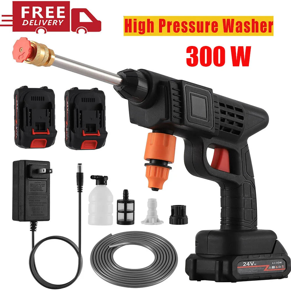 300W 30Bar Cordless High Pressure Car Washer Spray