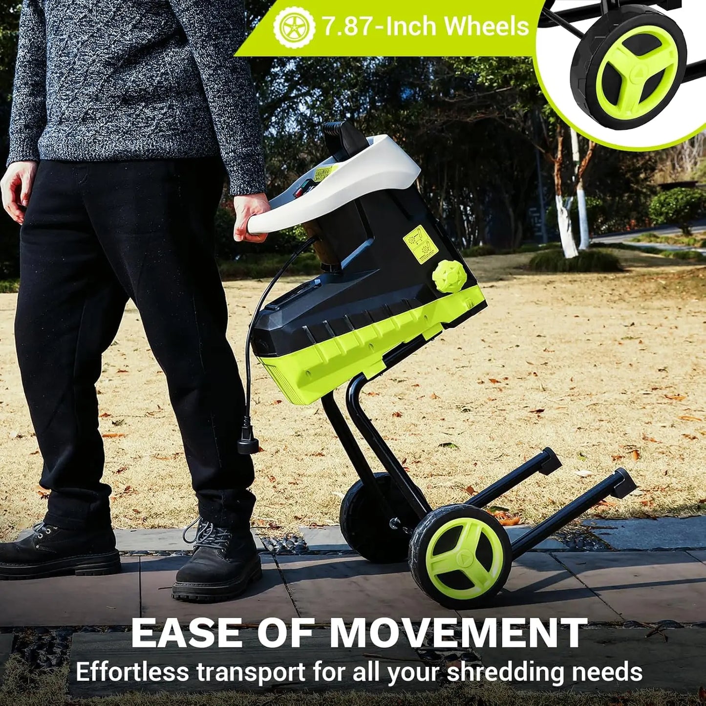 Electric 15-Amp Wood Chipper Shredder