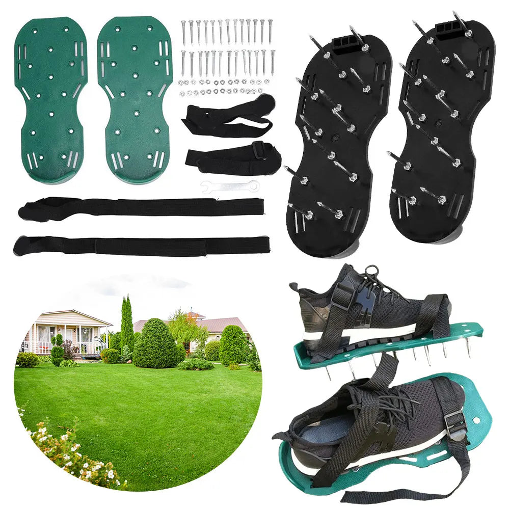 2pcs Universal Lawn Aerator Shoes with Adjustable Strap