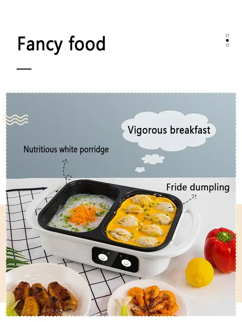 2 in 1 Electric Multi Cooker Shabu Pot and Griddle