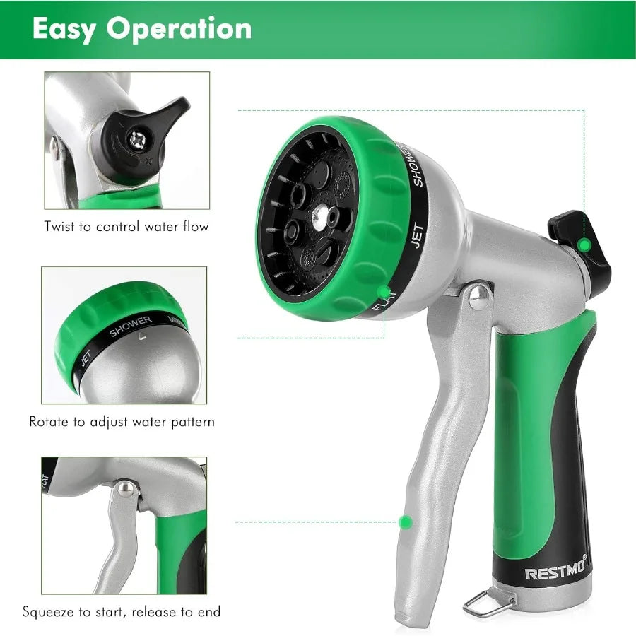 Garden Hose Nozzle Heavy Duty Metal Water