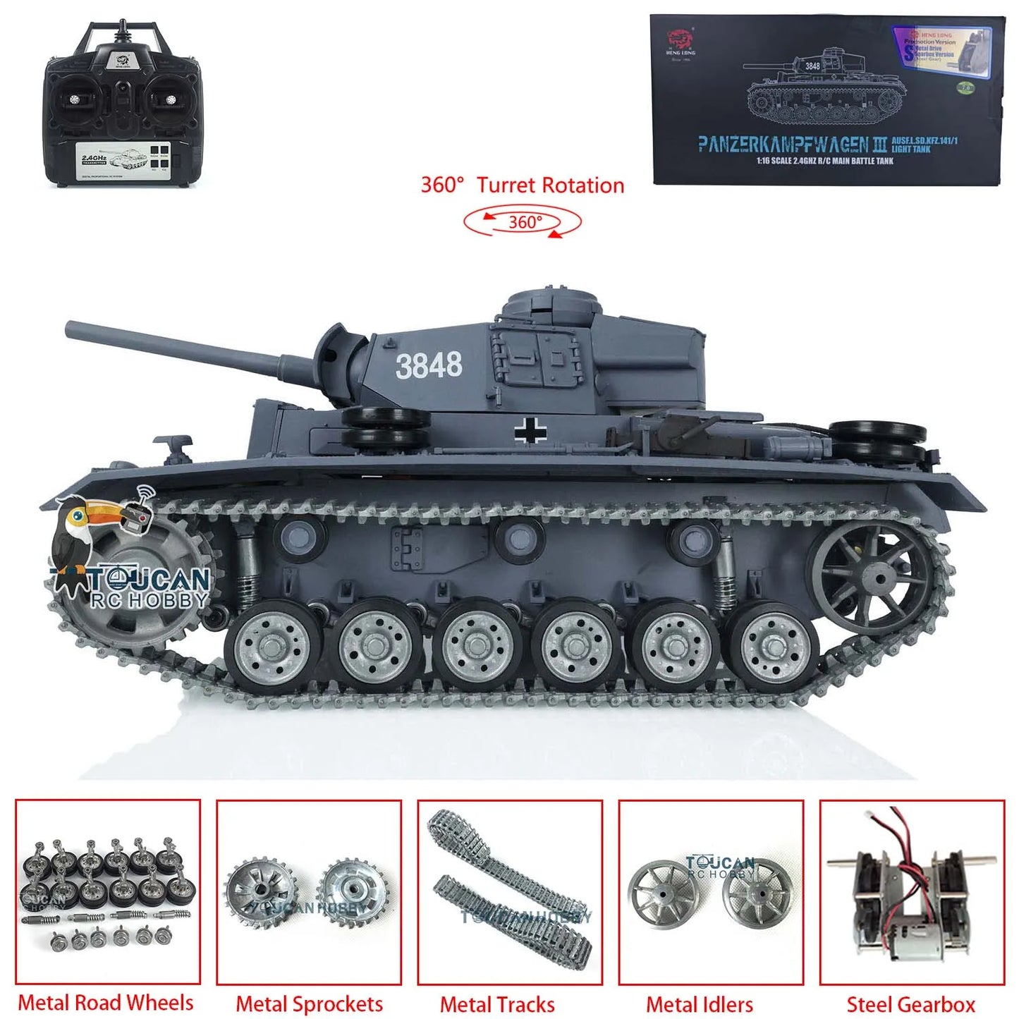 RC Tank Panzer Custom Metal Tracks Wheels