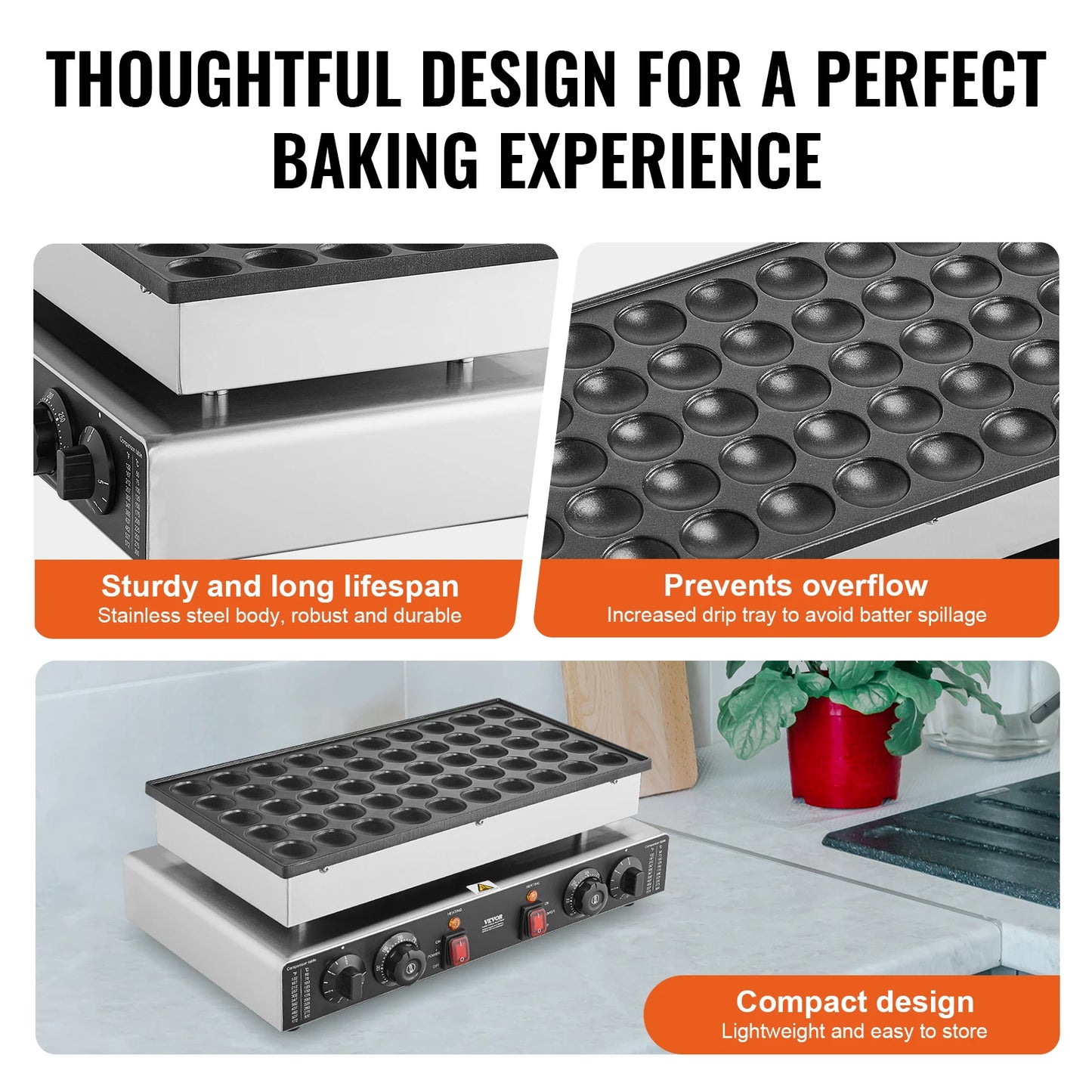 SucceBuy 50Pcs Mini Dutch Pancake Make