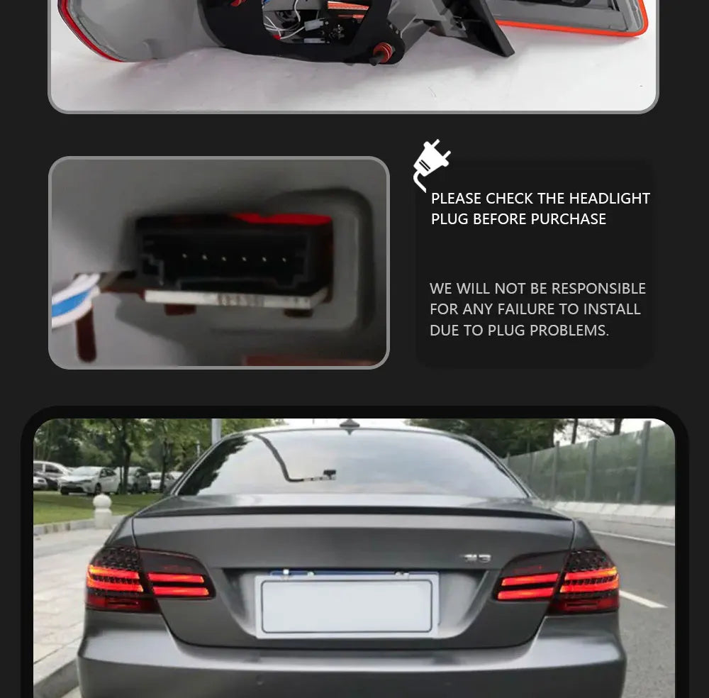 2006-2013 BMW M3 E92 Tail Light 330i 335i Lights LED