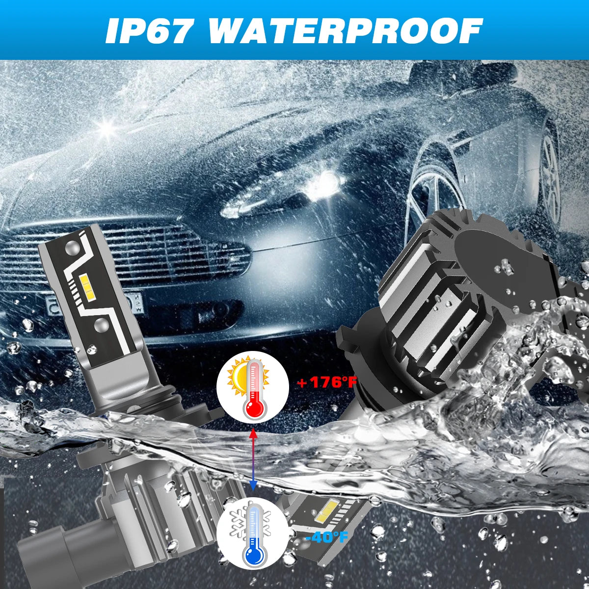 NOVSIGHT LED Headlight Bulbs 2PCS 9005 2PCS H11