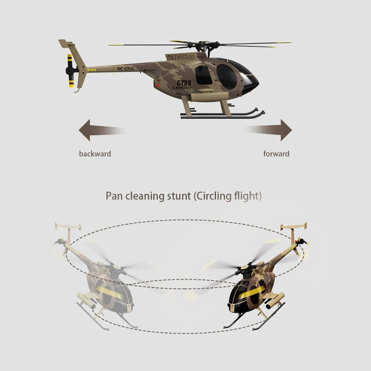 RC Fixed Height Single Blade Flybarless Helicopter
