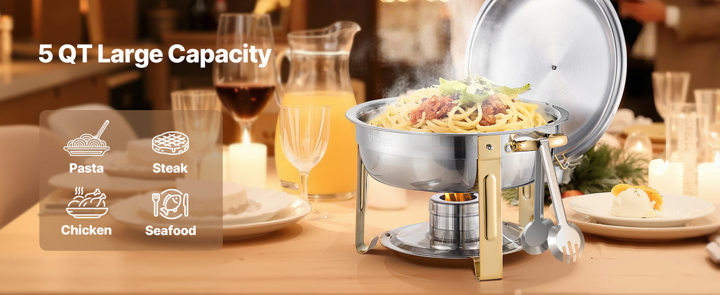 SucceBuy 4 Pack Chafing Dish Buffet Set Stainless