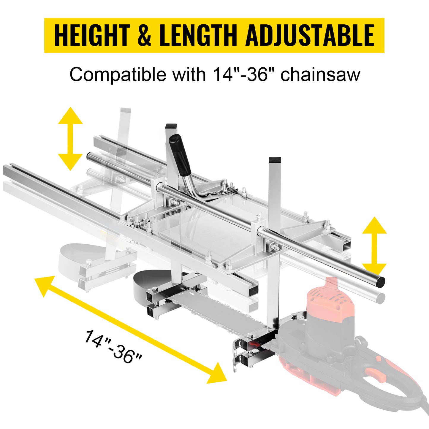 SucceBuy Chainsaw Mill Planking Milling 24 36 48 In Guide Ba