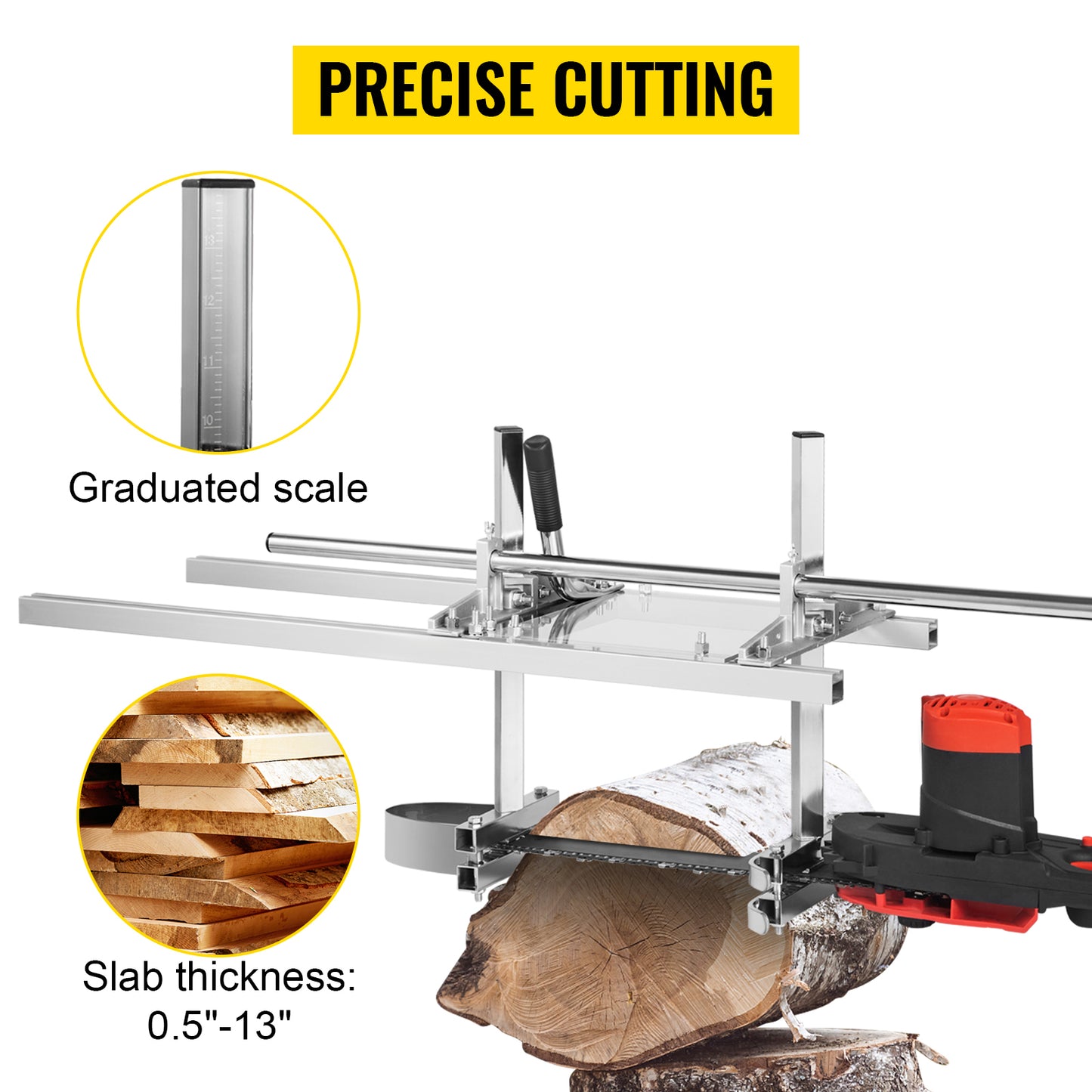 SucceBuy Chainsaw Mill Planking Milling 24 36 48 In Guide Ba