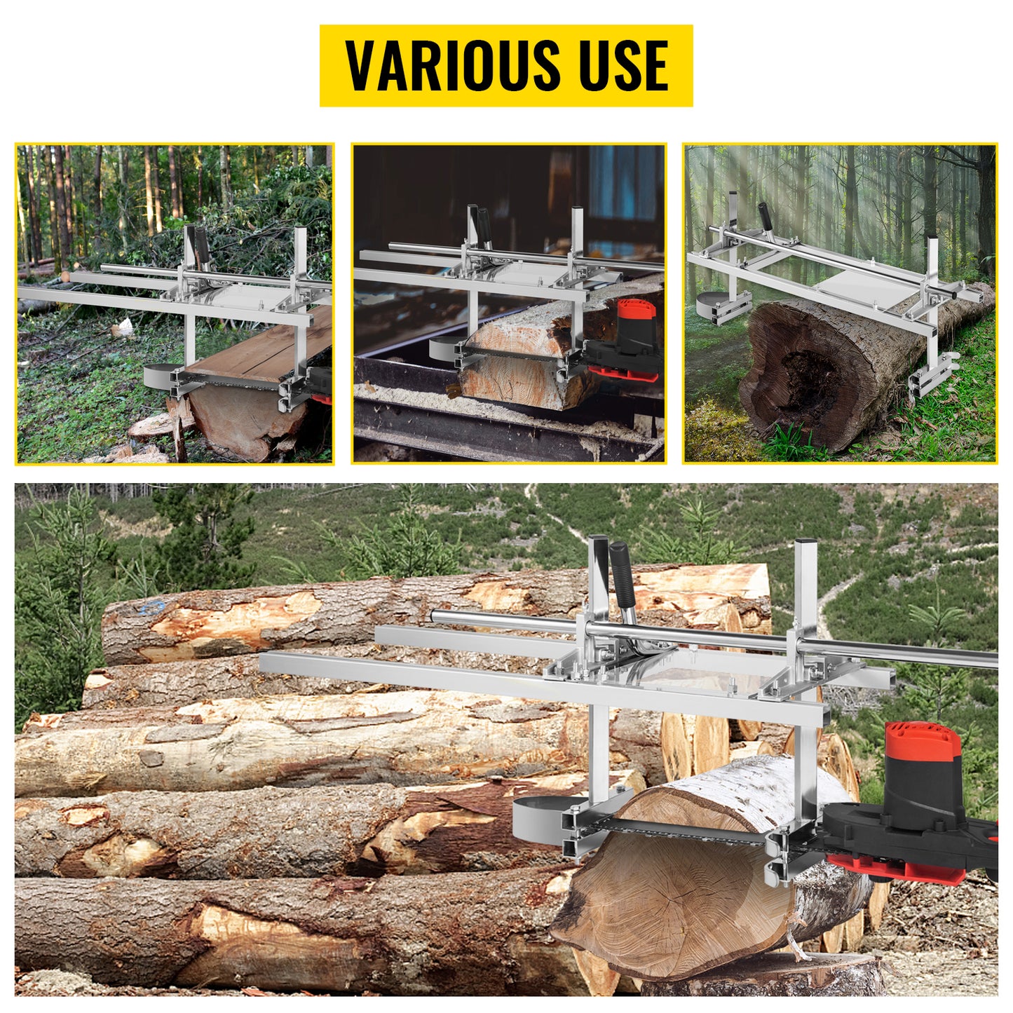 SucceBuy Chainsaw Mill Planking Milling 24 36 48 In Guide Ba