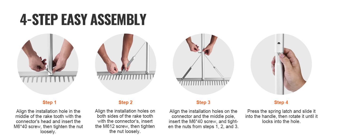 Landscape Rake 36" Head Aluminum