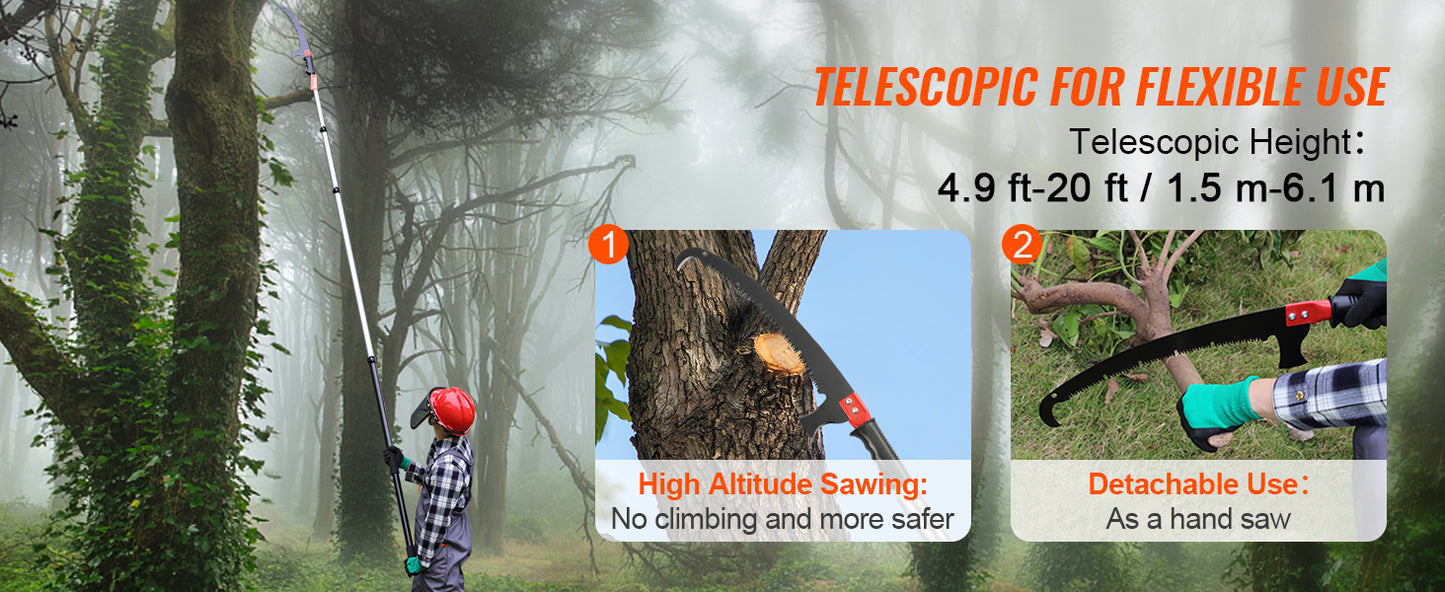 SucceBuy Manual Pole Saw Extendable Tree Pruner