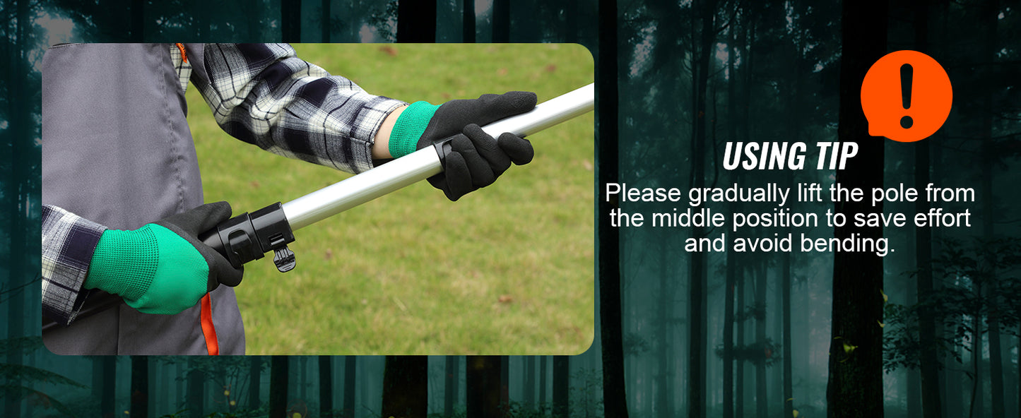 SucceBuy Manual Pole Saw Extendable Tree Pruner