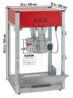 Electric Popcorn Maker Commercial Popper Machine Automatic