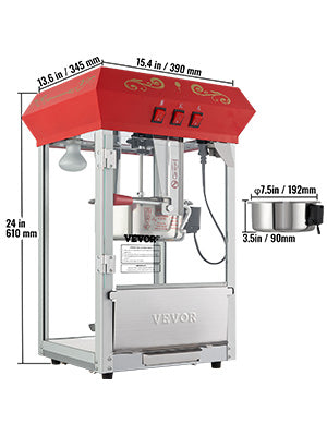 Electric Popcorn Maker Commercial Popper Machine Automatic
