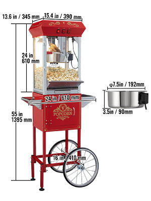 Electric Popcorn Maker Commercial Popper Machine Automatic