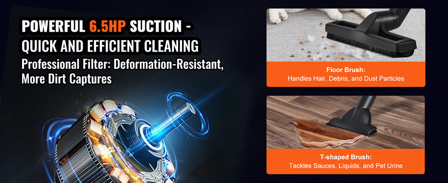 SucceBuy Stainless Steel Wet Dry Shop Vacuum