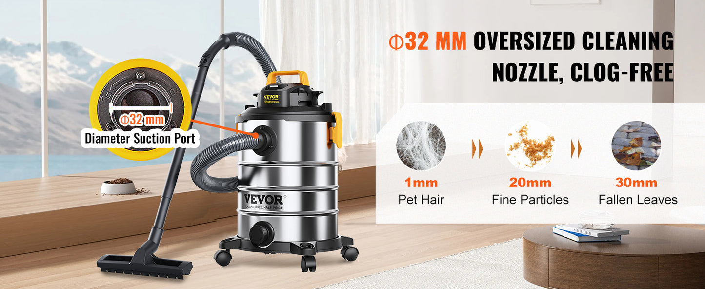 SucceBuy Stainless Steel Wet Dry Shop Vacuum