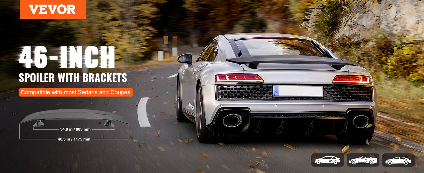 VEVOR GT Wing Car Spoiler 46.3 Universal Spoiler