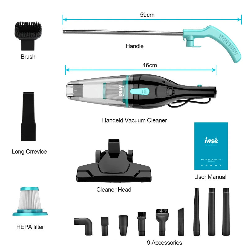 Corded Vacuum Cleaner Extra Long Cord