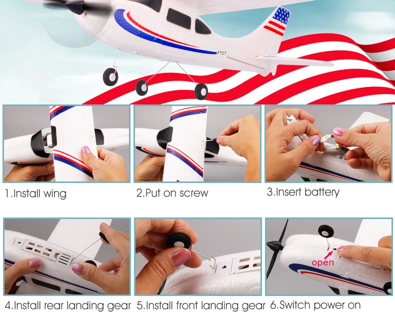 P707G 2.4G 3D/6G RC Airplane With Gyroscope
