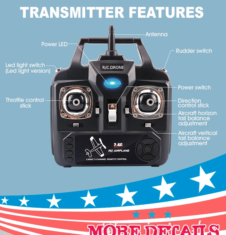 P707G 2.4G 3D/6G RC Airplane With Gyroscope