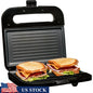 Electric Panini Press Grill Nonstick Plates