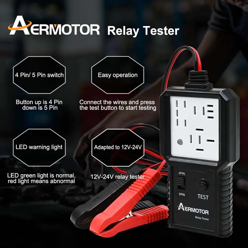 Aermotor 12-24V Car Relay Tester Electronic
